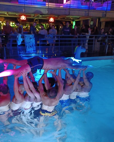 Team building pool party