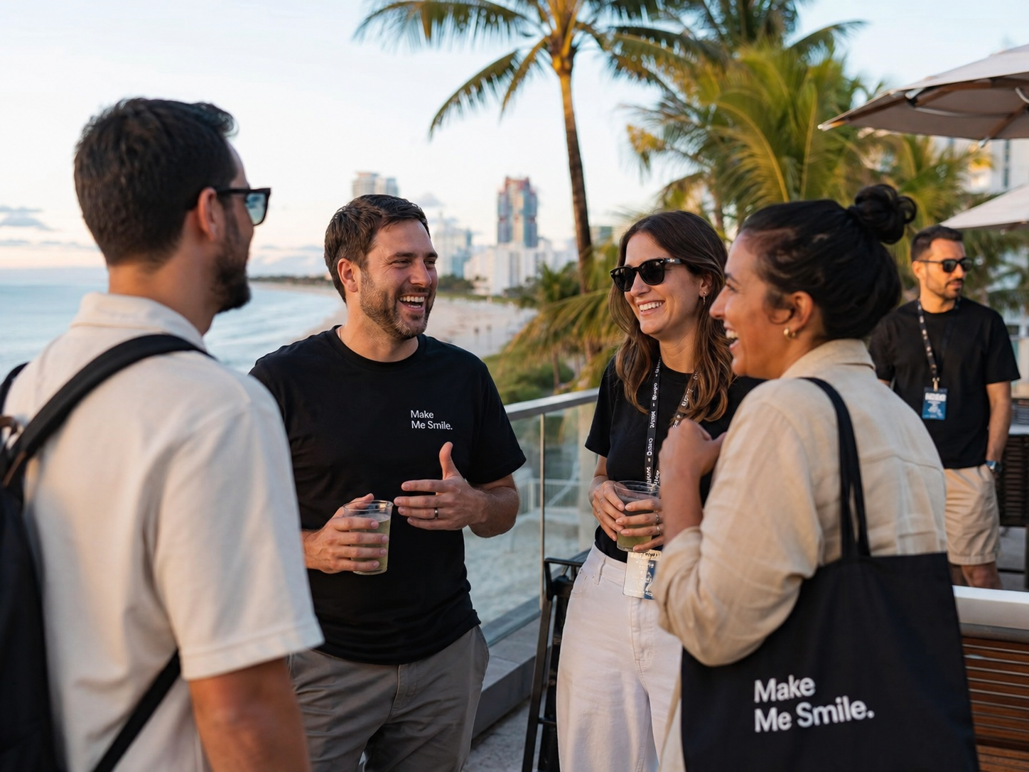 Photo de groupe et ambiance Make Me Smile à Miami
