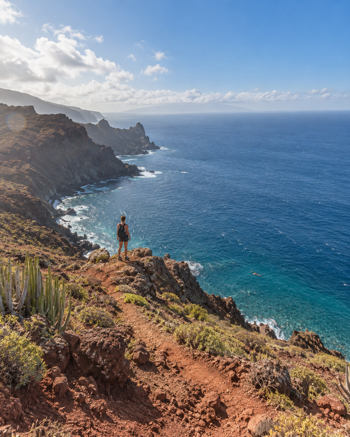 Montagnes et vue sur l’océan à Tenerife pendant un séminaire entreprise