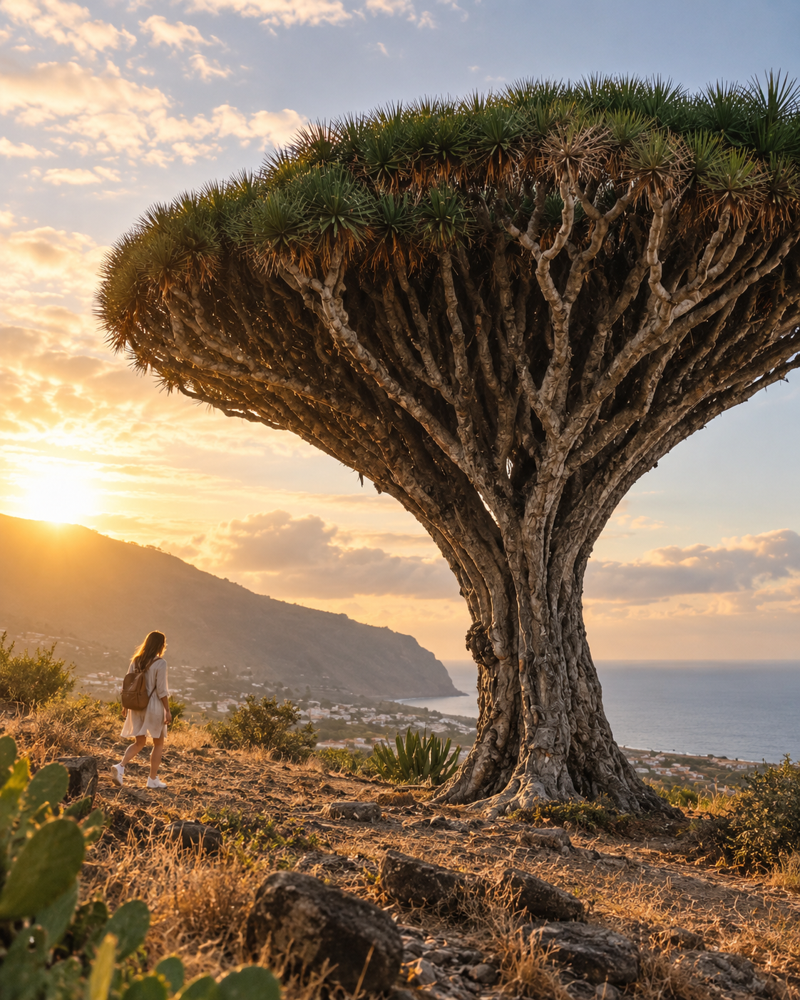 Dragonier de Tenerife dans un paysage naturel